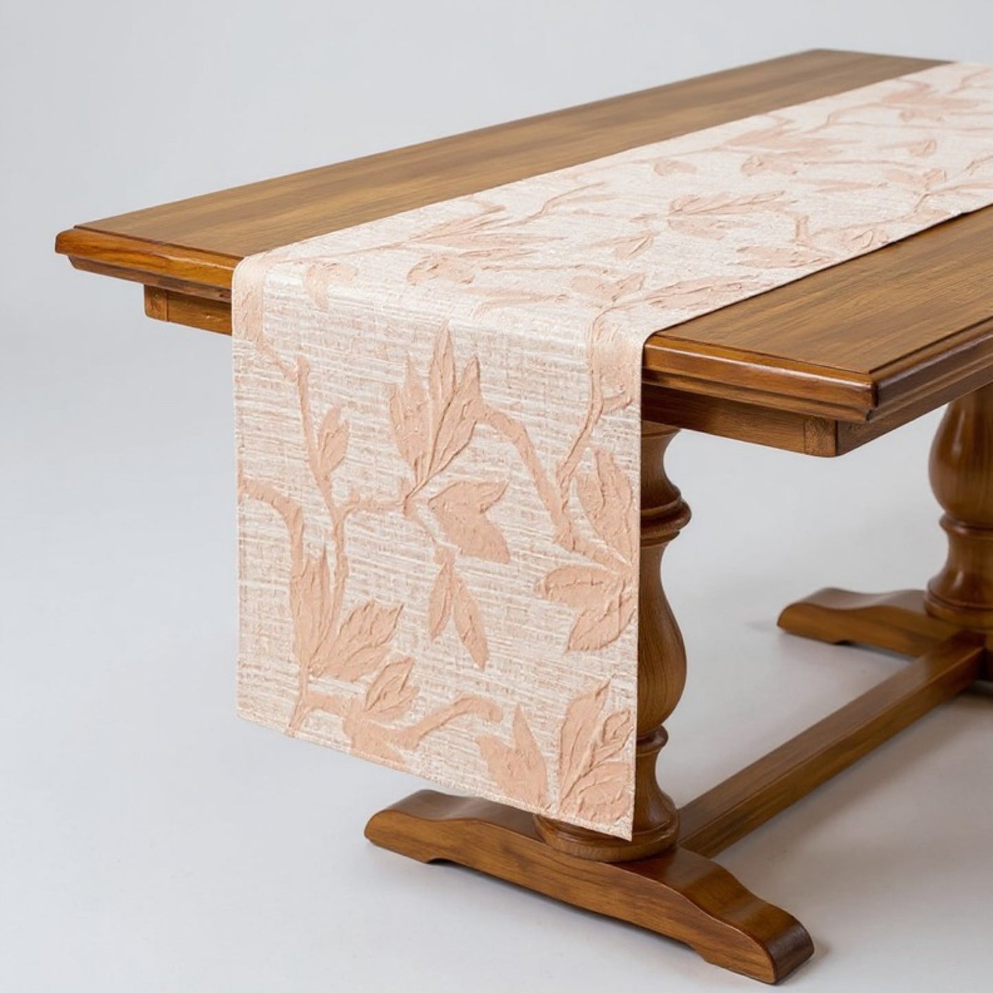 Anna-Kaci Floral Embroidered Table Runner with Intricate Pattern Detailing 13.5x47in