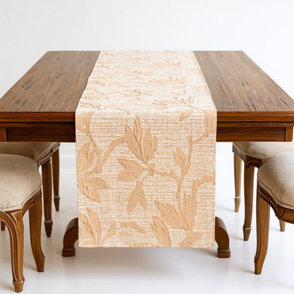 Anna-Kaci Floral Embroidered Table Runner with Intricate Pattern Detailing 13.5x47in