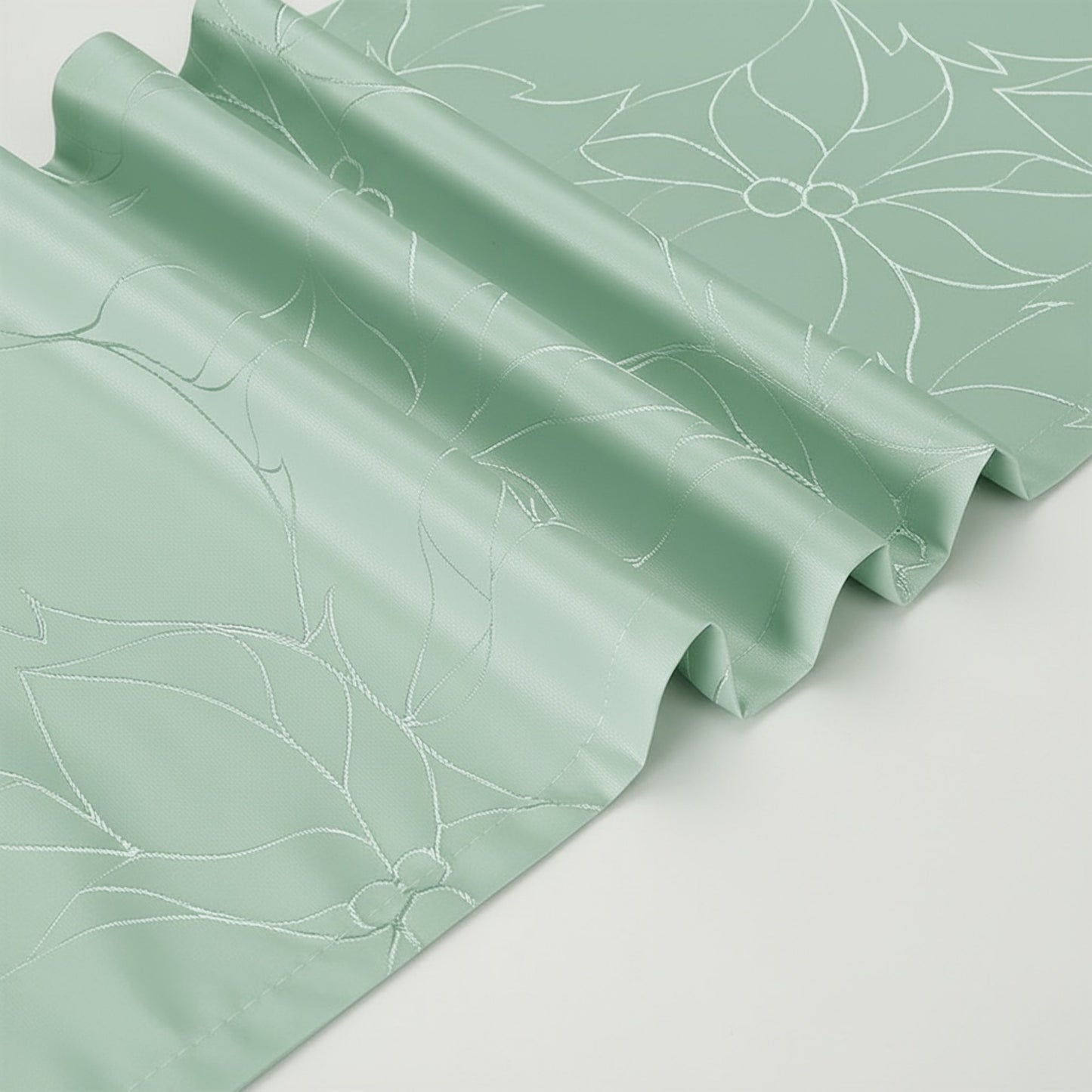 Anna-Kaci Floral Line Art Table Runner with Soft Woven Finish