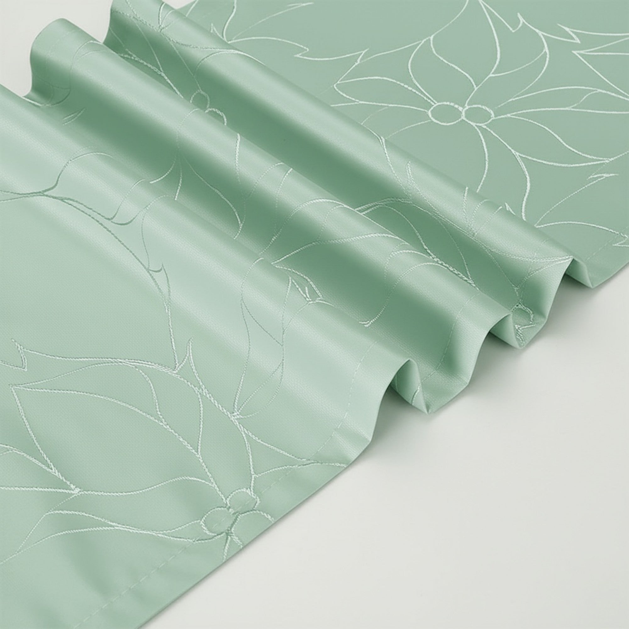 Anna-Kaci Floral Line Art Table Runner with Soft Woven Finish