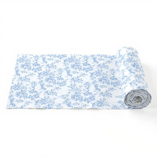 Anna-Kaci Vintage Floral Print Table Runner with Classic Woven Detailing