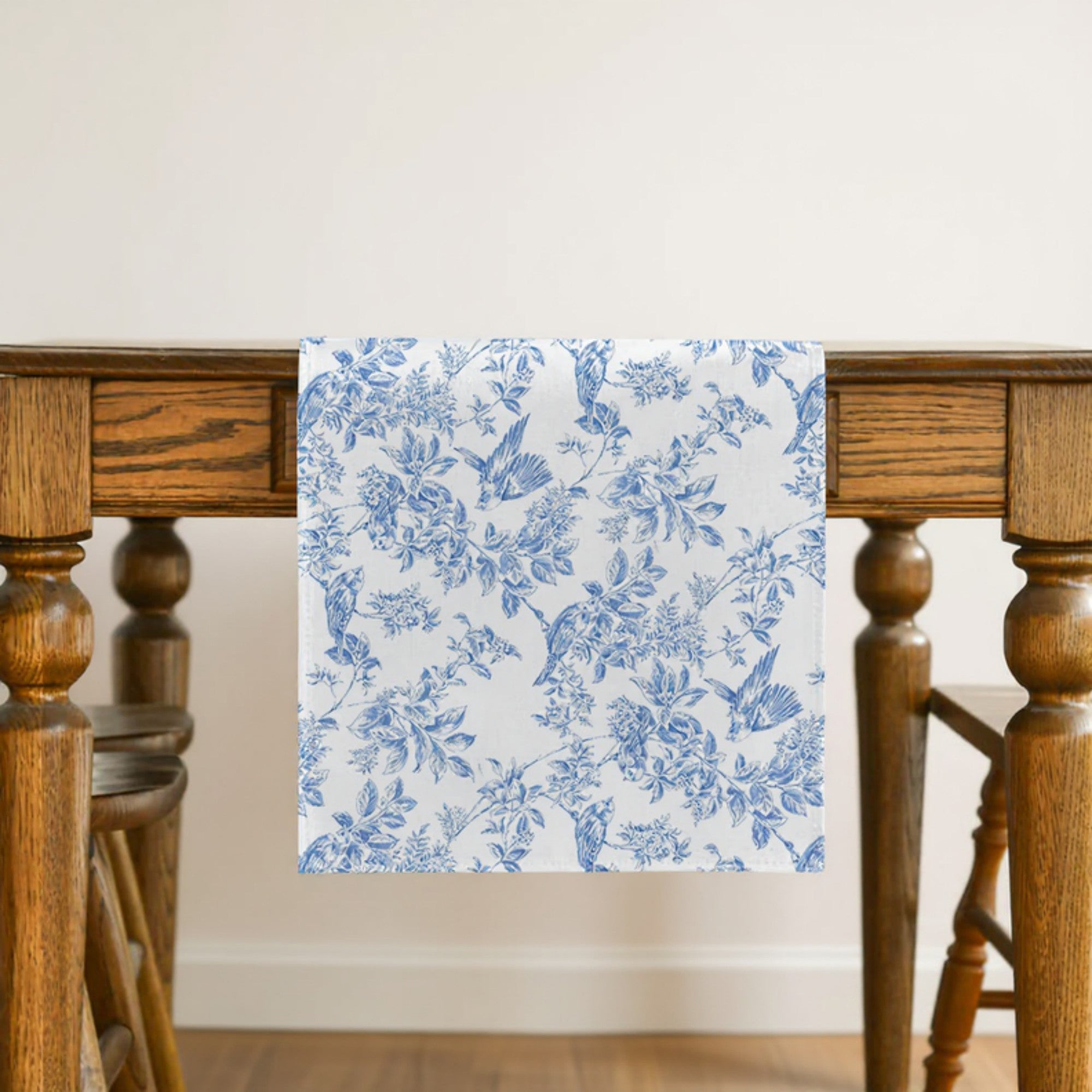 Anna-Kaci Vintage Floral Print Table Runner with Classic Woven Detailing