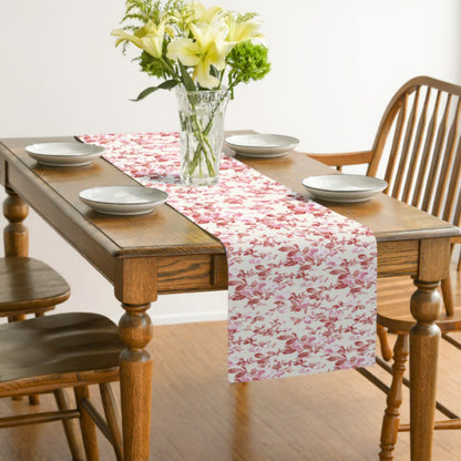 Anna-Kaci Vintage Floral Print Table Runner with Classic Woven Detailing