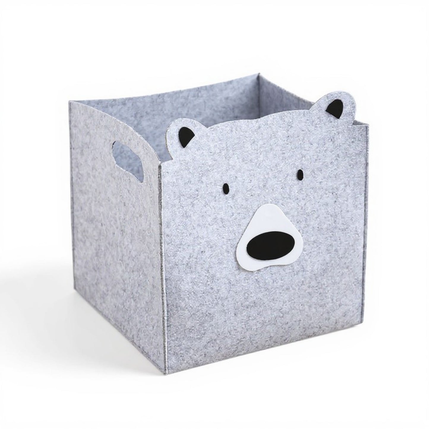 Anna-Kaci Animal Design Felt Storage Box with Cutout Handles and Foldable Structure 13.7x13.7x13.7in