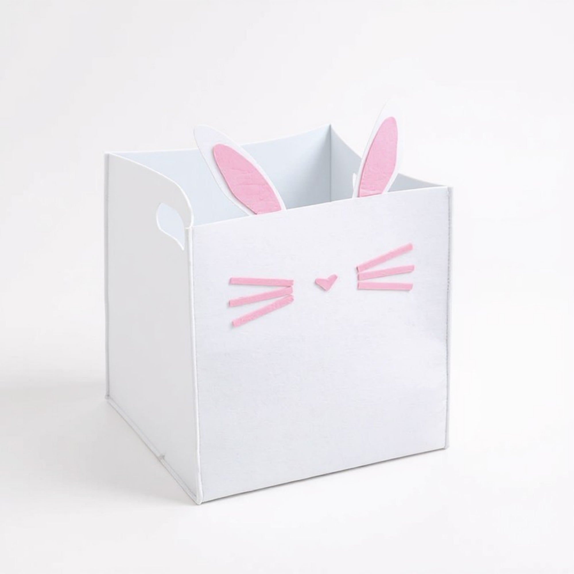 Anna-Kaci Animal Design Felt Storage Box with Cutout Handles and Foldable Structure 13.7x13.7x13.7in
