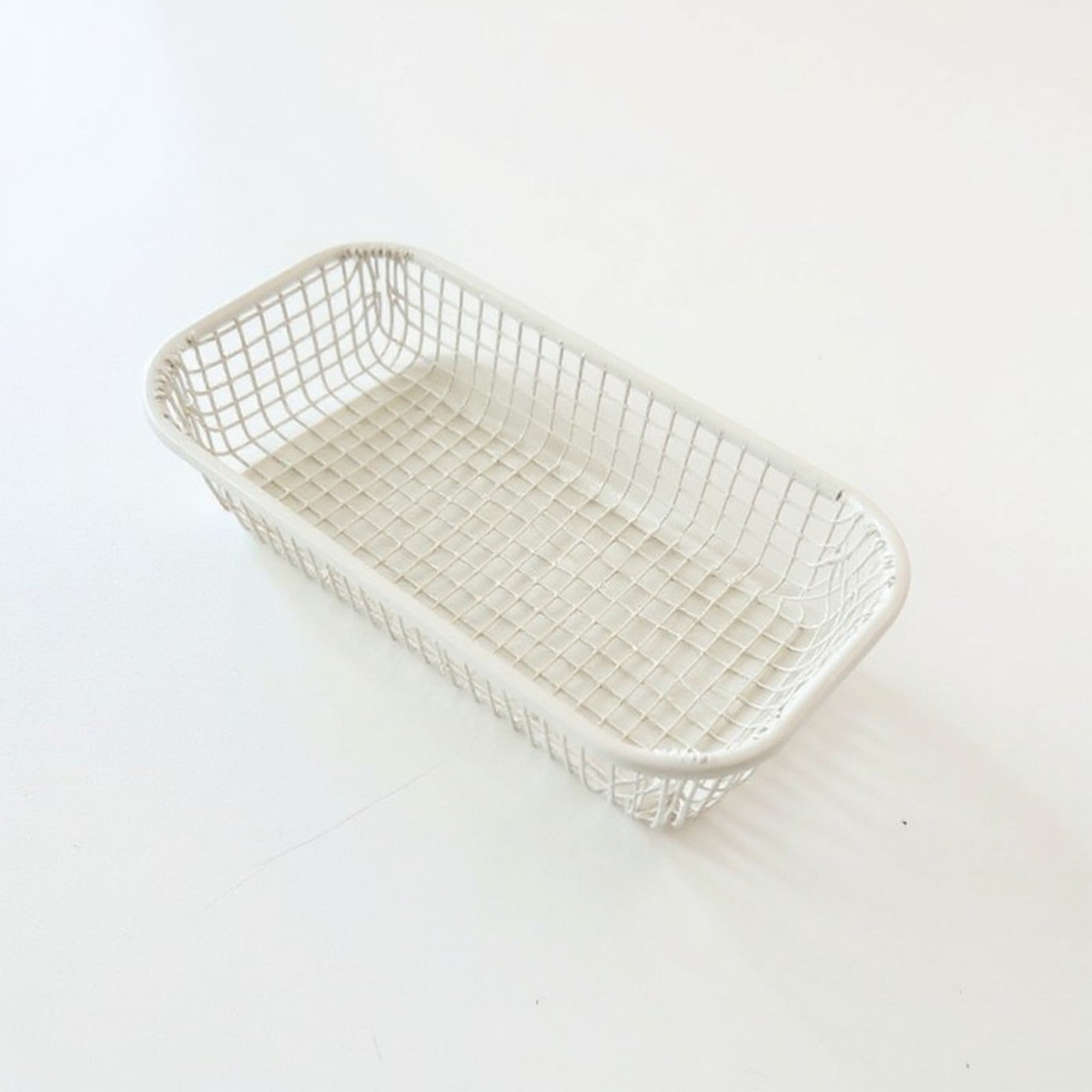 Anna-Kaci 2-Piece Rectangular Mesh Storage Basket Set with Open Grid Design 6x4x2in