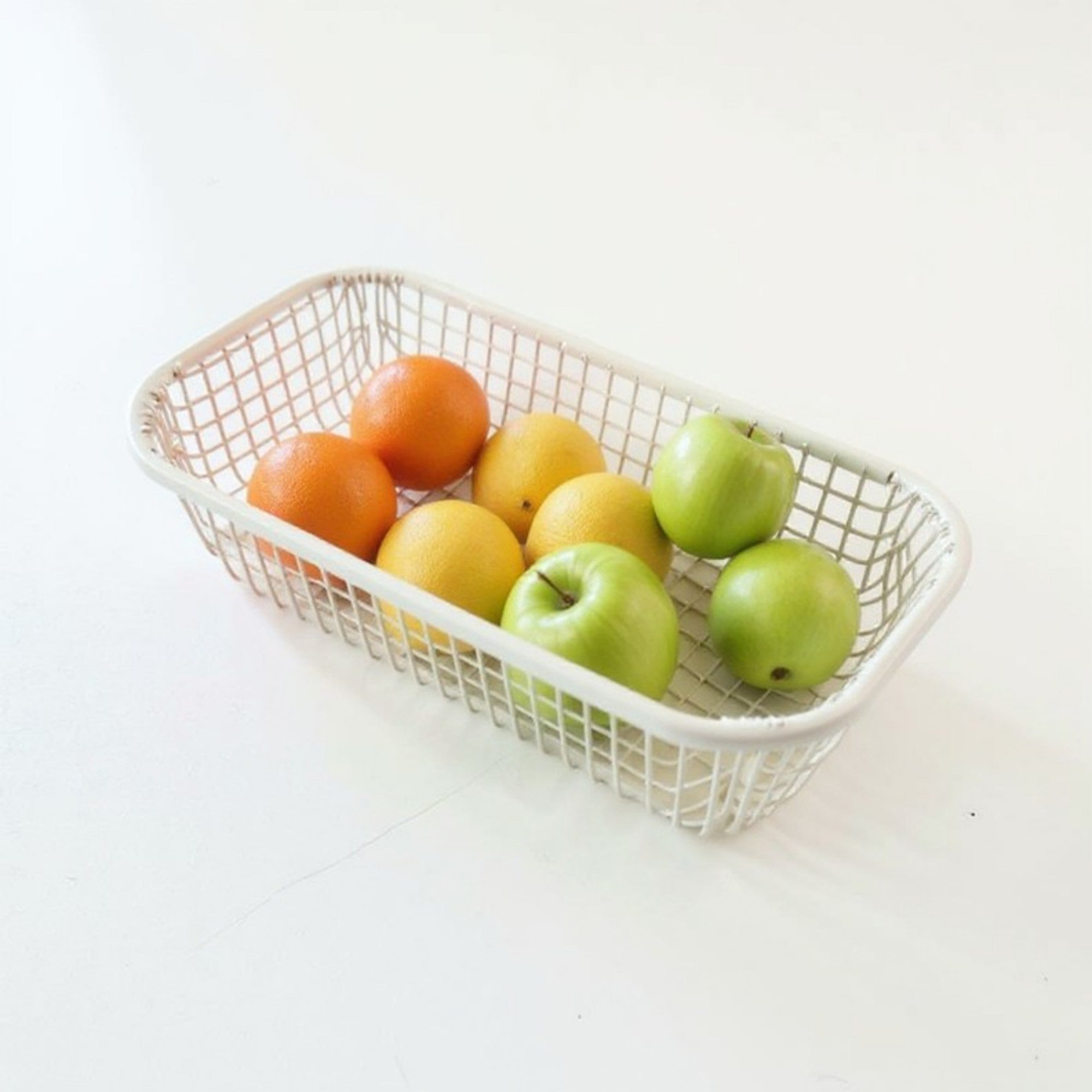 Anna-Kaci 2-Piece Rectangular Mesh Storage Basket Set with Open Grid Design 6x4x2in