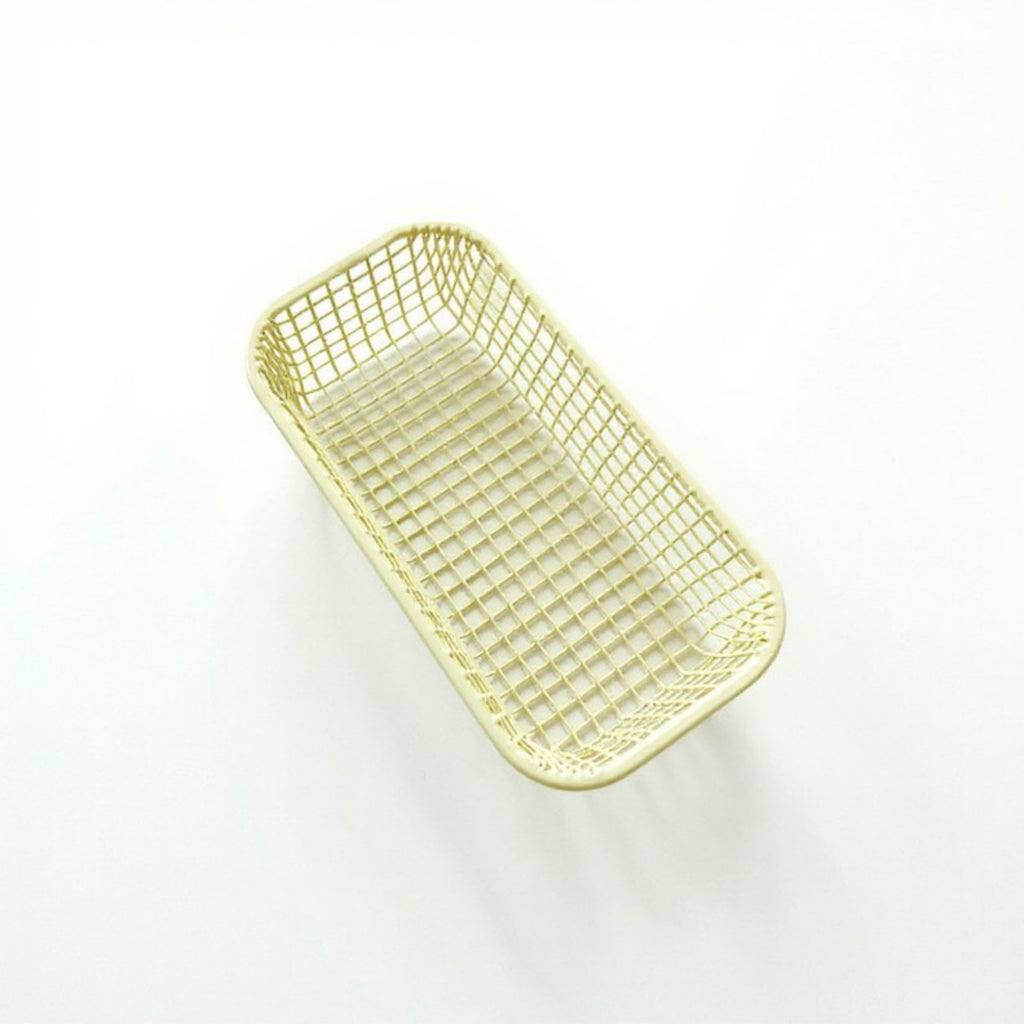 Anna-Kaci 2-Piece Rectangular Mesh Storage Basket Set with Open Grid Design 6x4x2in