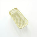 Anna-Kaci 2-Piece Rectangular Mesh Storage Basket Set with Open Grid Design 6x4x2in