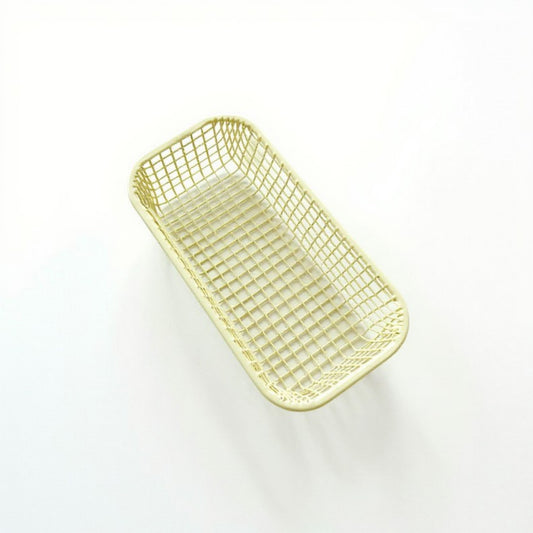 Anna-Kaci 2-Piece Rectangular Mesh Storage Basket Set with Open Grid Design 6x4x2in