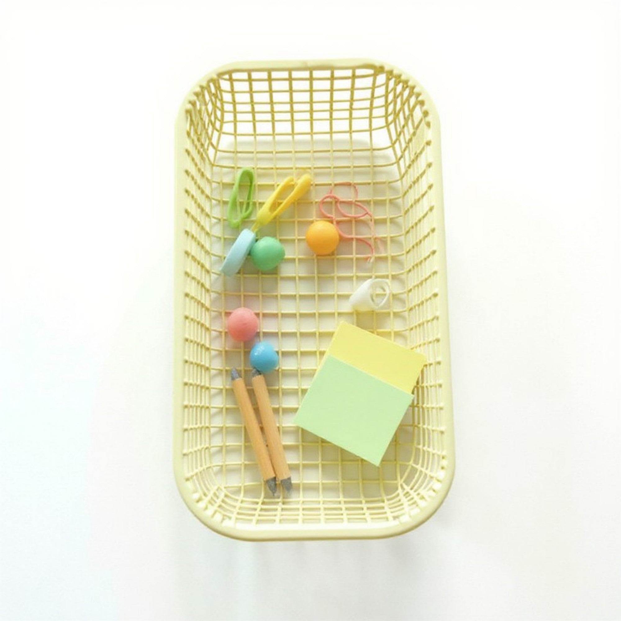 Anna-Kaci 2-Piece Rectangular Mesh Storage Basket Set with Open Grid Design 6x4x2in