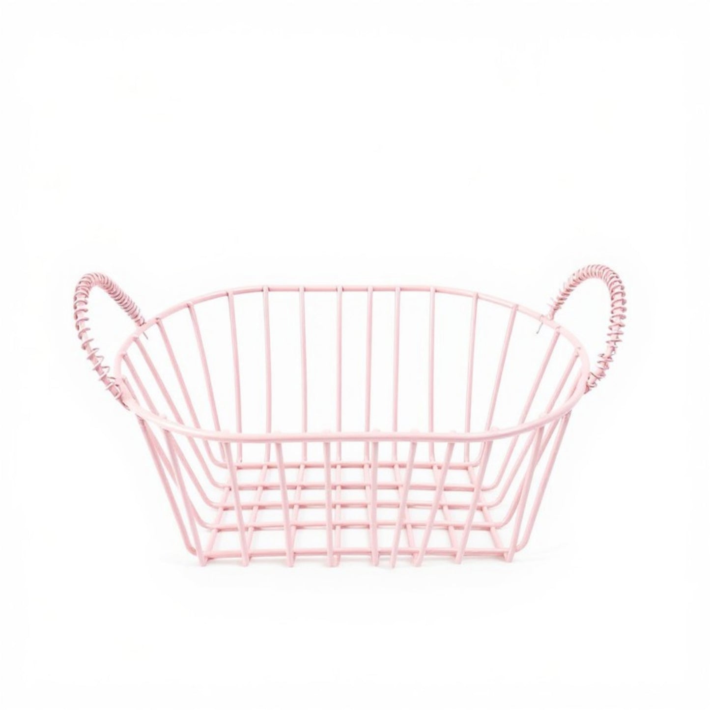 Anna-Kaci Oval Wire Storage Basket with Dual Handles and Open Frame Design 7x4.7x3in