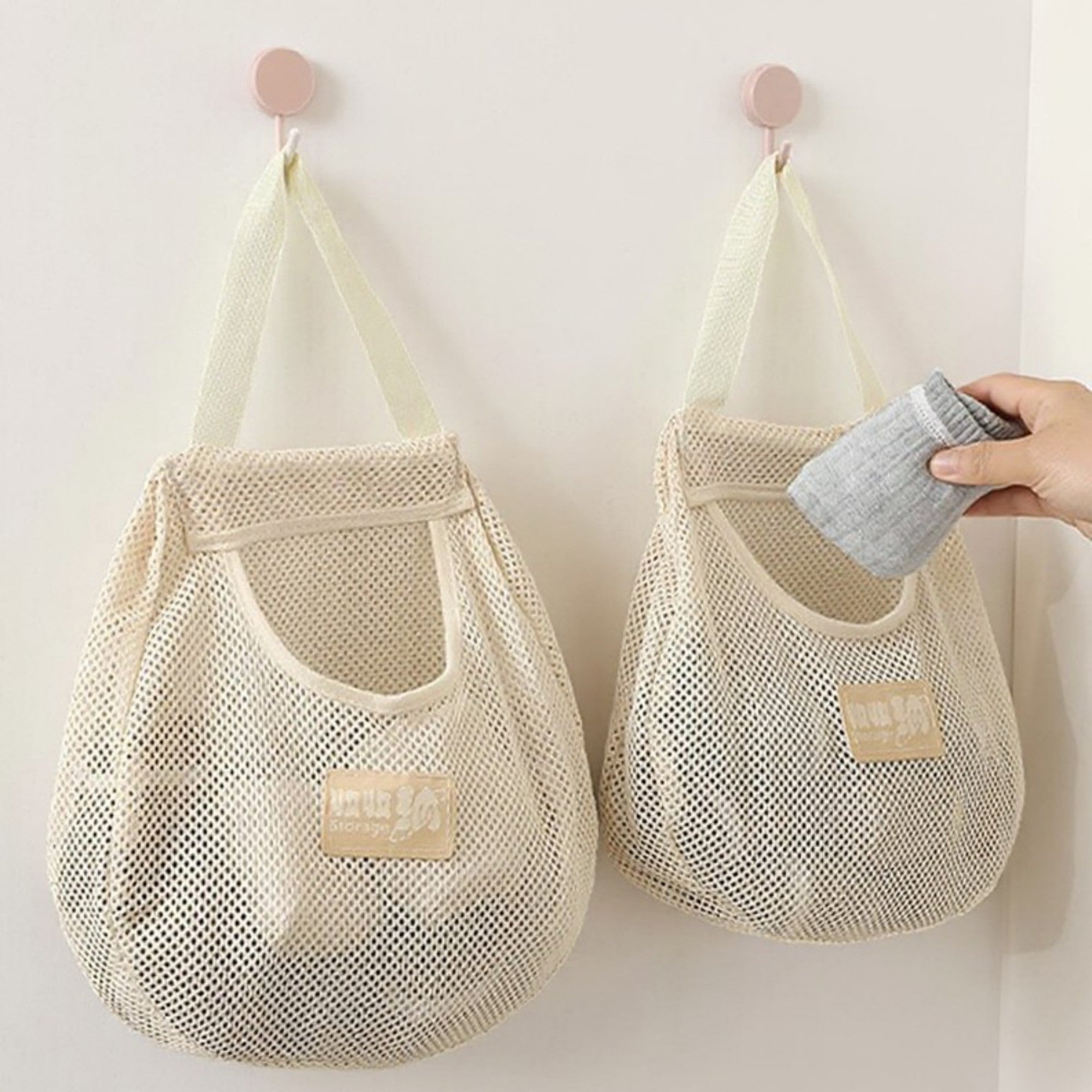 Anna-Kaci 3-Piece Mesh Laundry Bags with Reinforced Handles and Breathable Design 12x11in