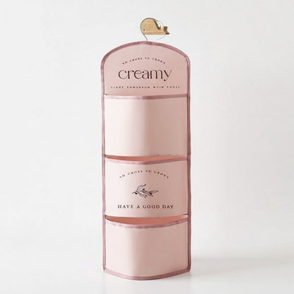 Anna-Kaci 3-Pocket Hanging Wall Organizer with Printed Design and Metal Hook