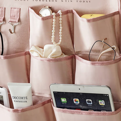 Anna-Kaci 3-Pocket Hanging Wall Organizer with Printed Design and Metal Hook