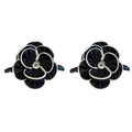 Anna-Kaci 2pcs Fabric Flower Hair Claw Clip with Contrast Trim and Strong Grip