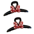 Anna-Kaci 2pcs Bow Hair Claw Clip with Polka Dot Design and Strong Grip 6in