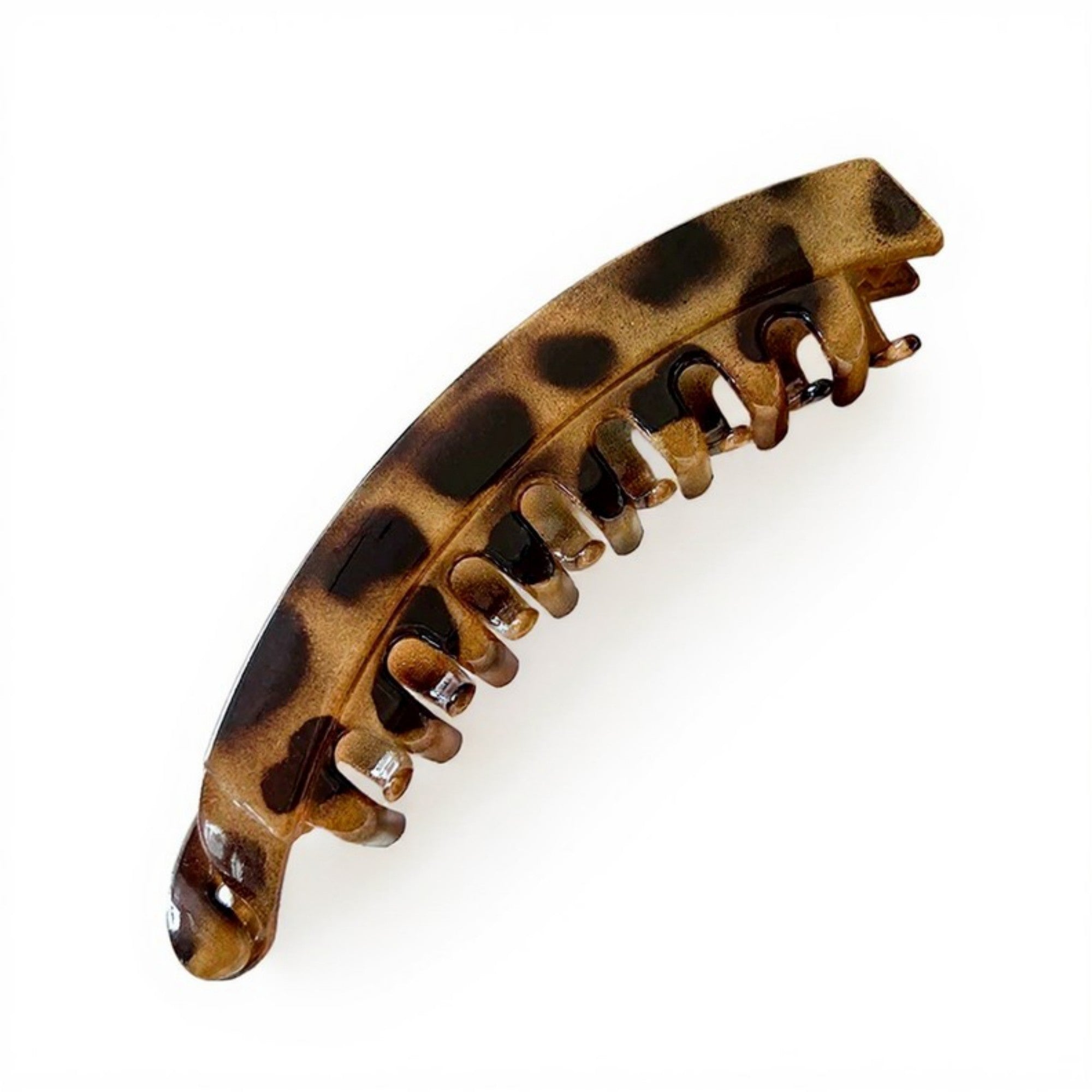 Anna-Kaci 3-Piece Curved Tortoiseshell Hair Claw Clips Set with Interlocking Teeth 5in