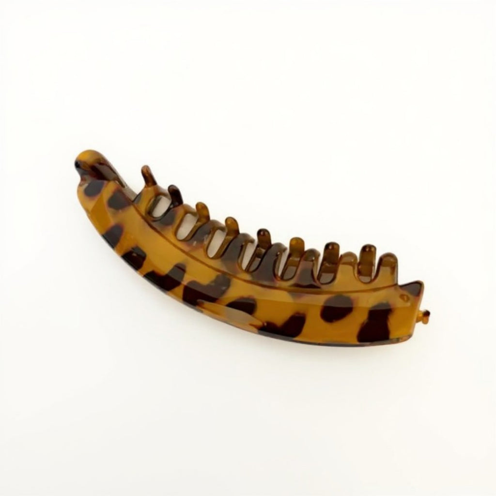Anna-Kaci 3-Piece Curved Tortoiseshell Hair Claw Clips Set with Interlocking Teeth 5in
