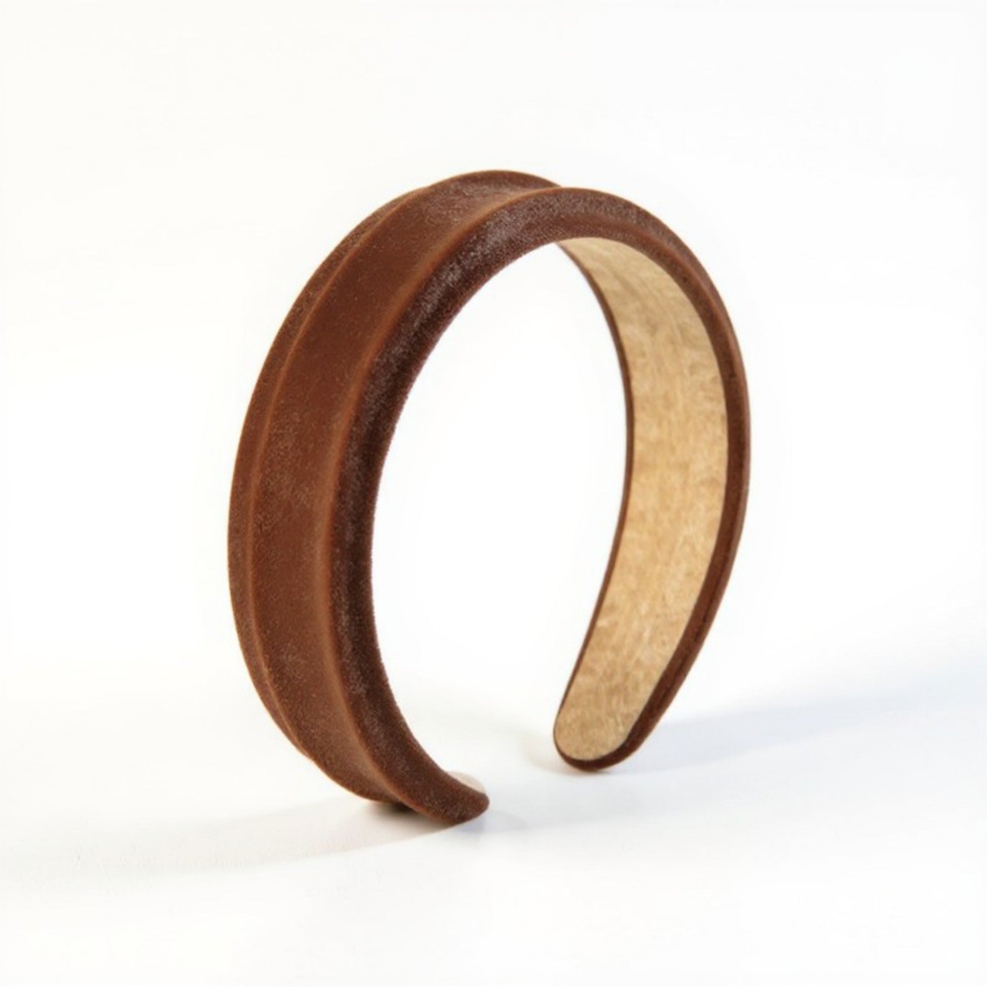 Anna-Kaci Textured Fabric Headband with Oversized Acrylic Ring Accent 6.3x4.7x1.2in