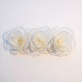 Anna-Kaci 3-Piece Sheer Fabric Rose Flower Hair Clips Set for Elegant Styling 4x1.5in