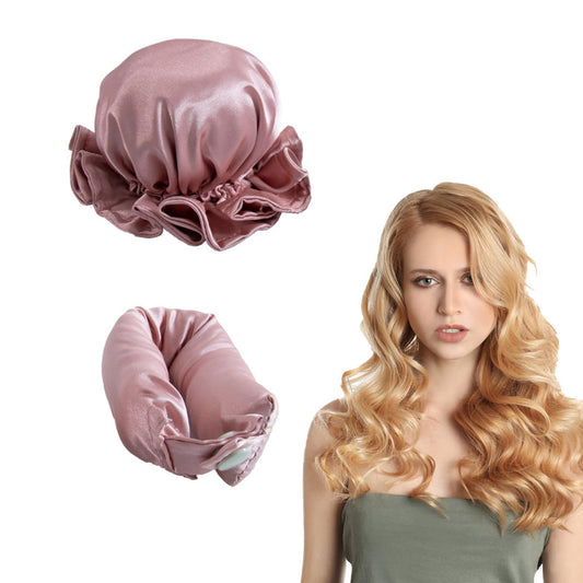 Anna-Kaci Heatless Curling Set with Hair Wrap and Elastic Bonnet Cap 11.5in/4.5in