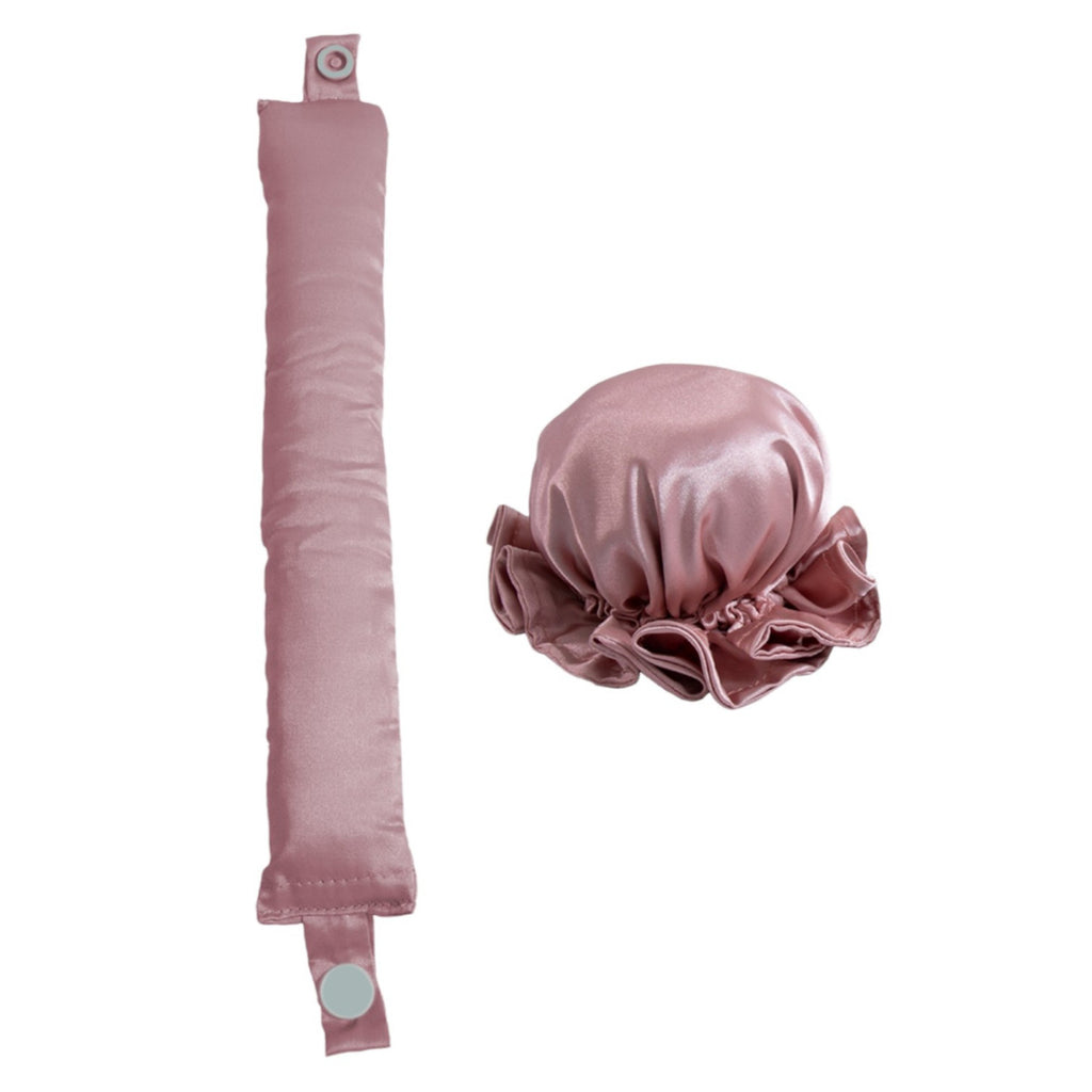 Anna-Kaci Heatless Curling Set with Hair Wrap and Elastic Bonnet Cap 11.5in/4.5in
