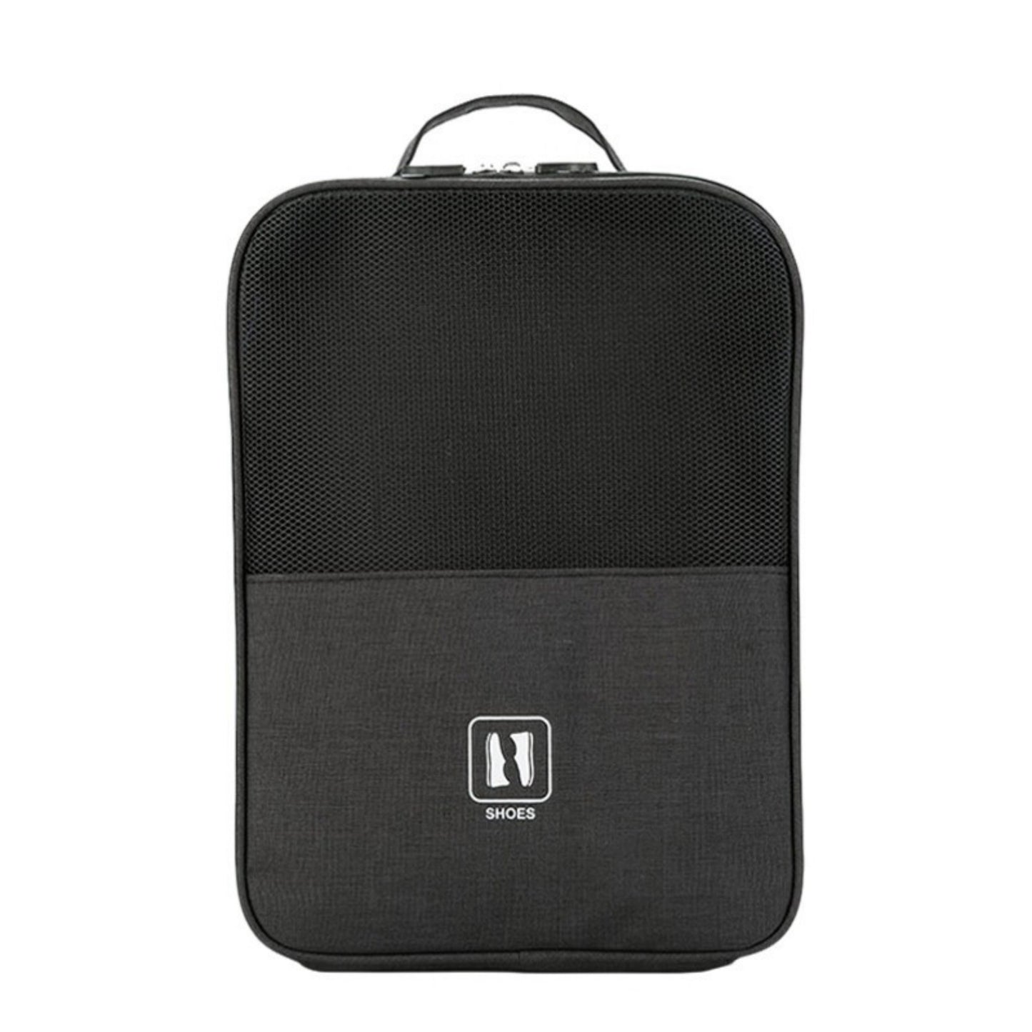 Anna-Kaci Travel Shoe Storage Bag with Mesh Panel and Dual Zipper Closure 12x9x6in