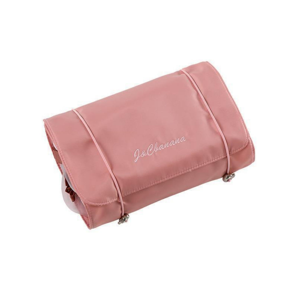 Anna-Kaci Foldable Travel Toiletry Bag with Multiple Clear Zip Compartments and Hanging Design 8.5x6x3in