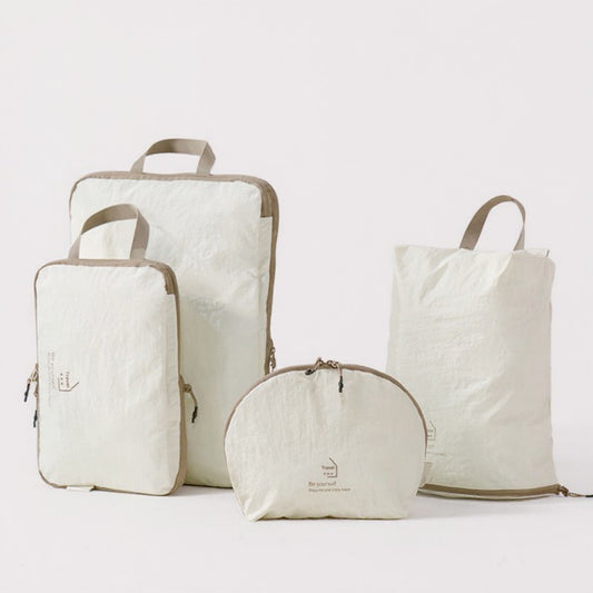 Anna-Kaci 4-Piece Travel Packing Cube Set with Handles and Zip Closures for Organized Luggage Storage