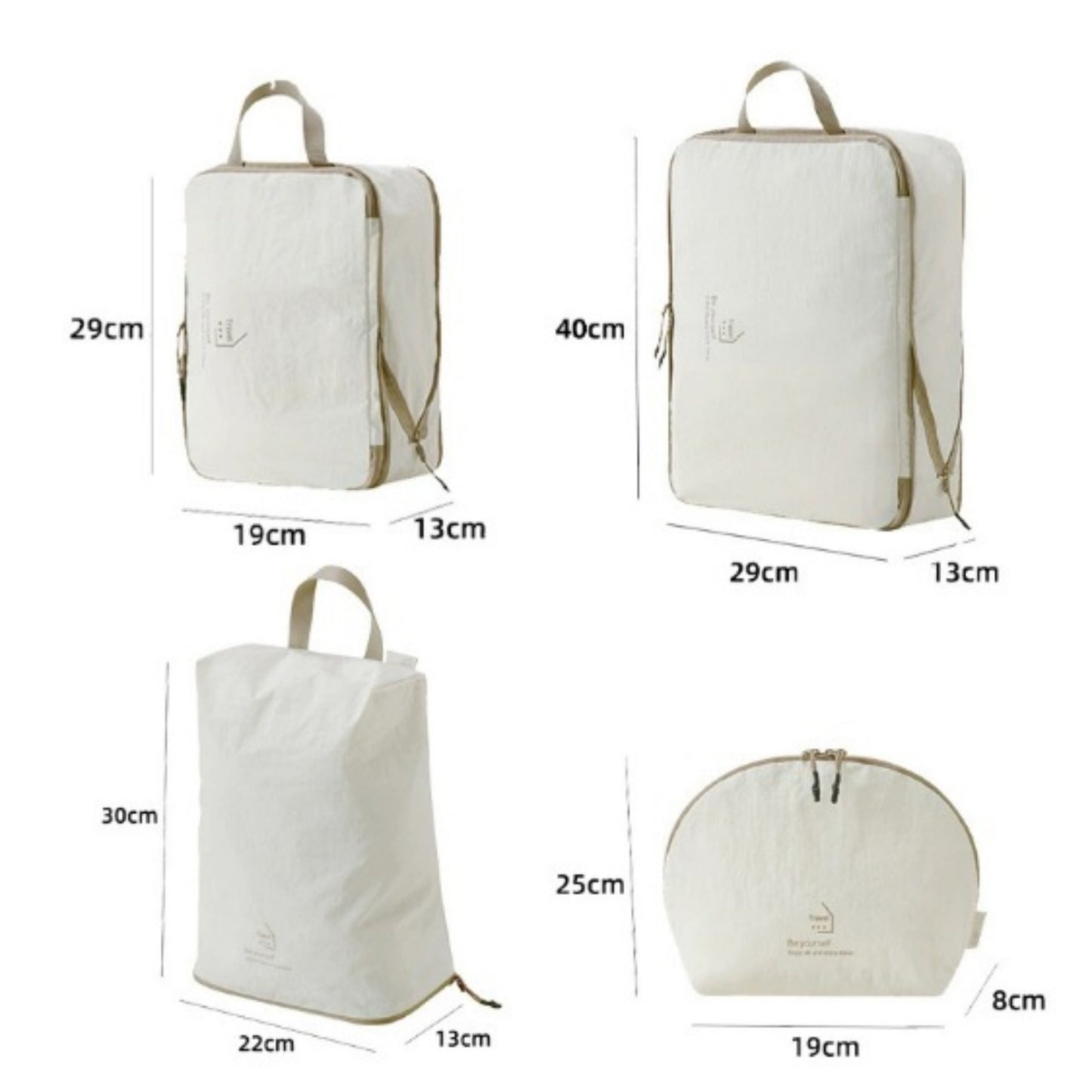 Anna-Kaci 4-Piece Travel Packing Cube Set with Handles and Zip Closures for Organized Luggage Storage