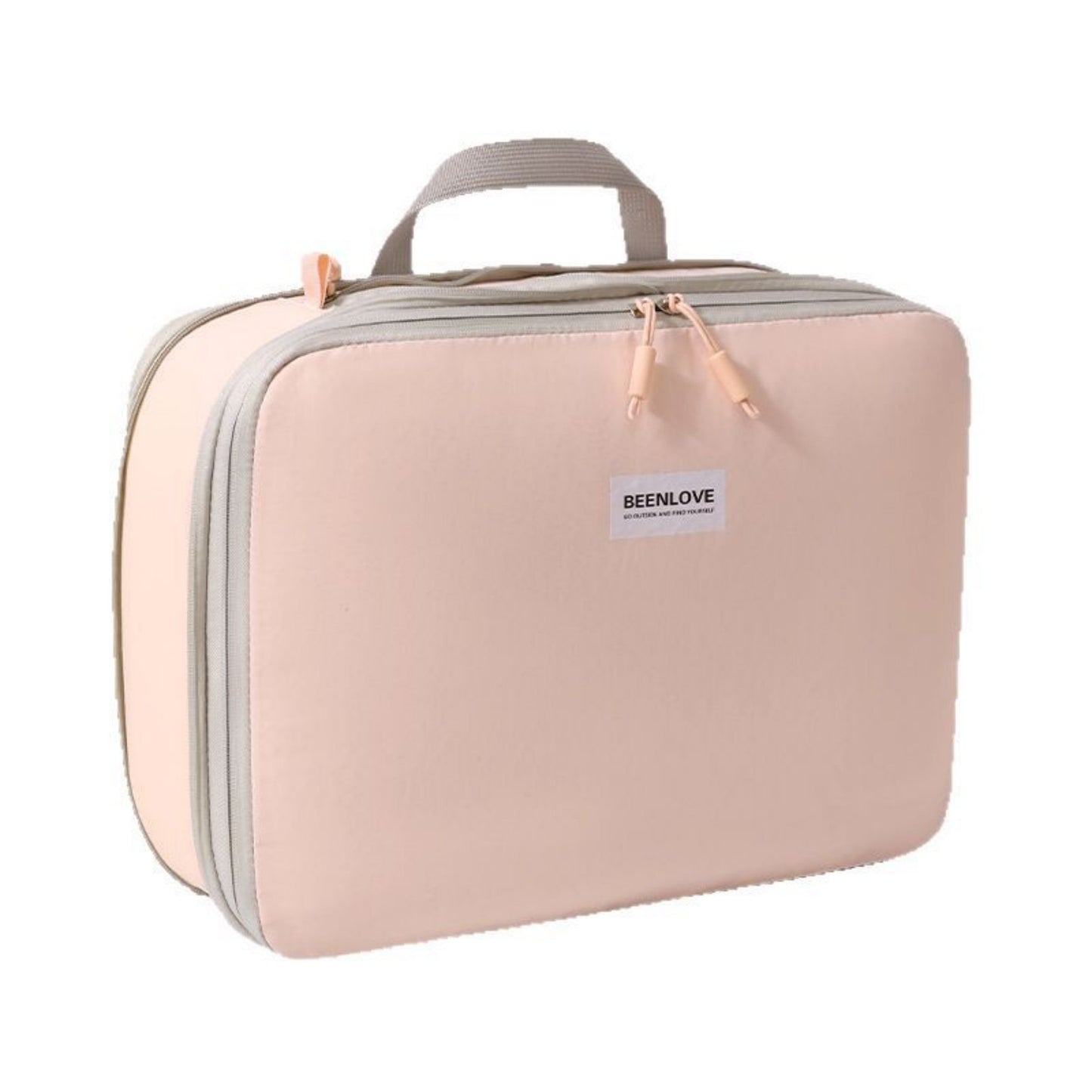 Anna-Kaci Travel Toiletry Bag Organizer with Handle and Dual Zipper Compartments