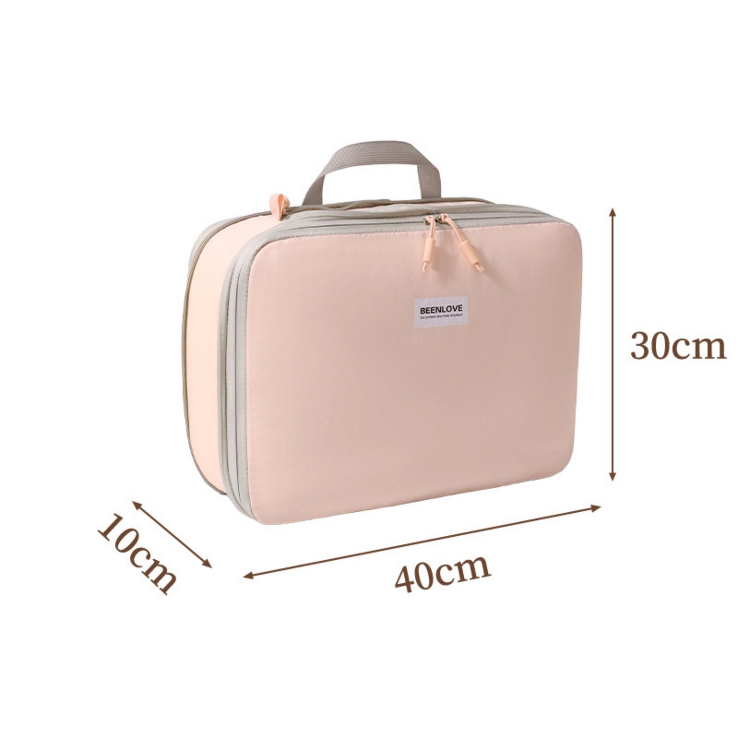 Anna-Kaci Travel Toiletry Bag Organizer with Handle and Dual Zipper Compartments