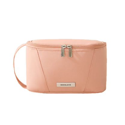 Anna-Kaci Rectangular Travel Toiletry Bag with Dual Zipper and Side Handle 8.5x3.5x5in