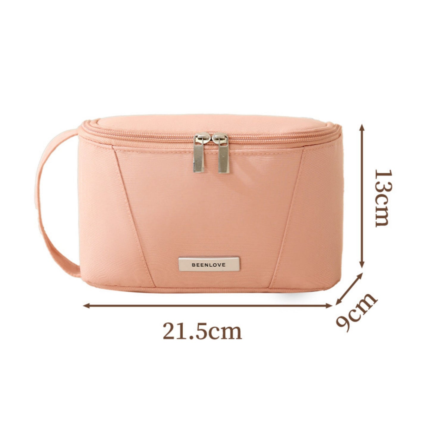 Anna-Kaci Rectangular Travel Toiletry Bag with Dual Zipper and Side Handle 8.5x3.5x5in