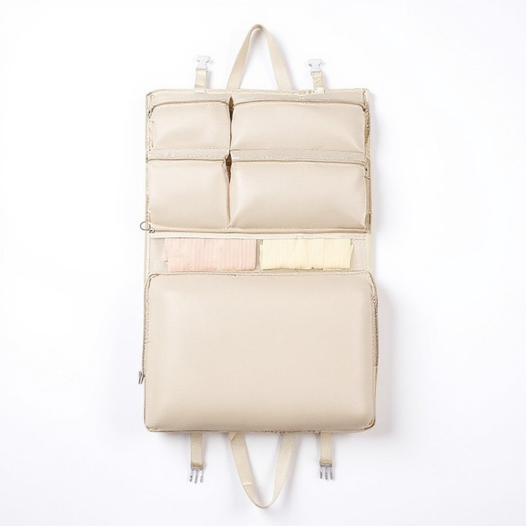 Anna-Kaci Multi-Compartment Hanging Organizer Bag with Zipper and Buckle Straps 29x17.5in