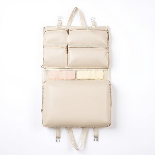 Anna-Kaci Multi-Compartment Hanging Organizer Bag with Zipper and Buckle Straps 29x17.5in