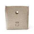Anna-Kaci Felt Storage Box with Circular Handle Cutout and Book Label Design 11.5x11.5x11.5in