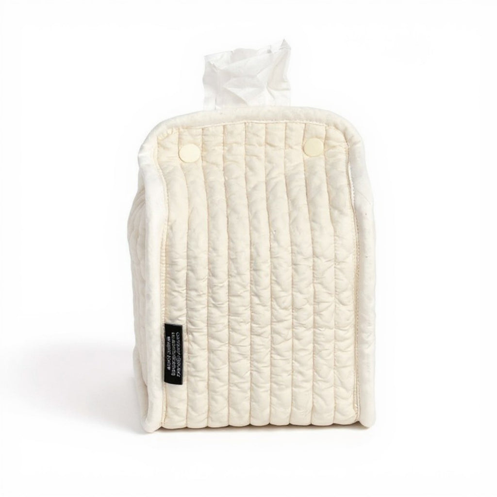 Anna-Kaci Quilted Tissue Dispenser Box Cover with Snap Closure 8.5x5.5in