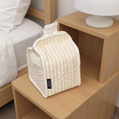 Anna-Kaci Quilted Tissue Dispenser Box Cover with Snap Closure 8.5x5.5in