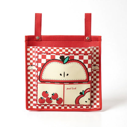 Anna-Kaci Hanging Storage Bag with Playful House Print and Snap-On Straps 15.5x12in