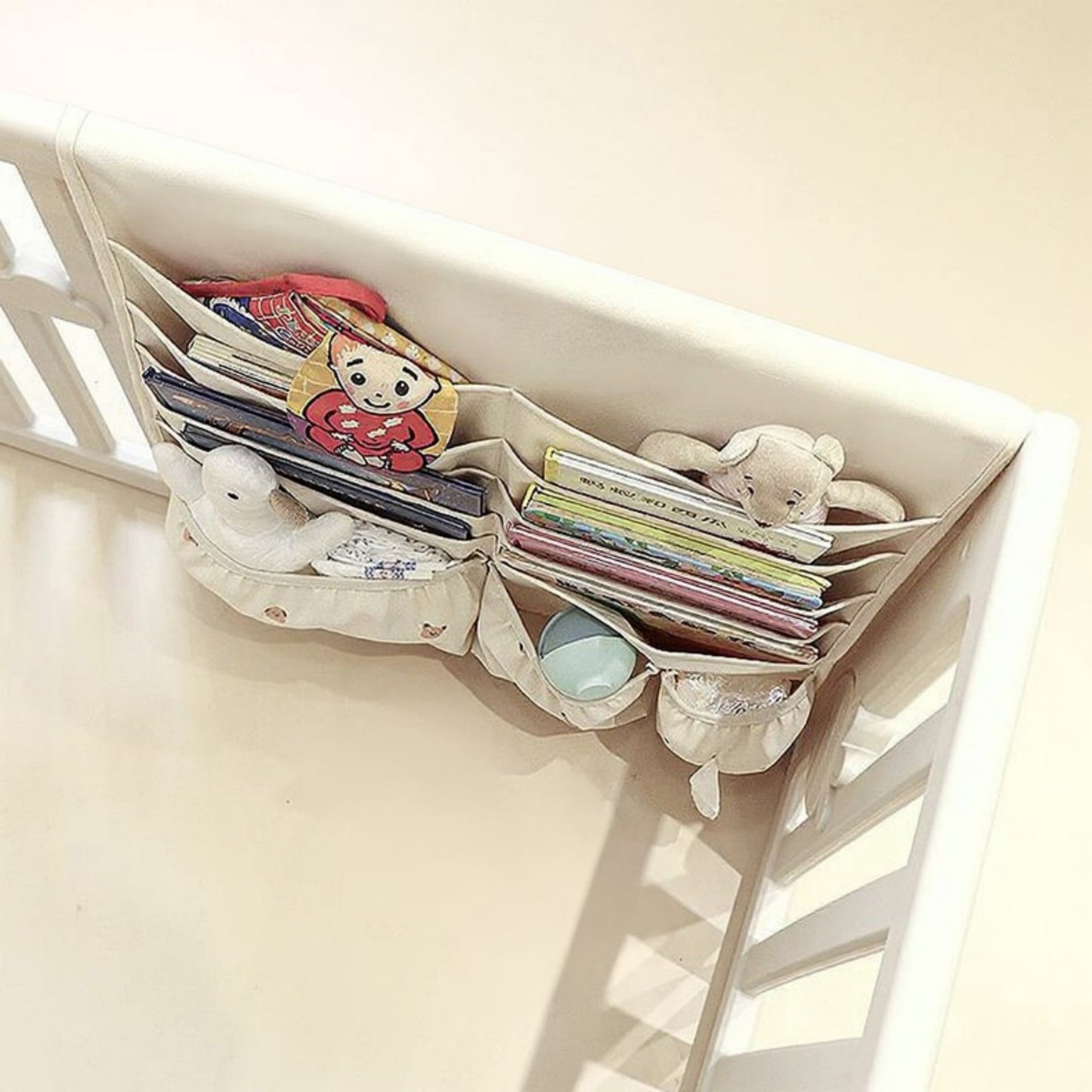 Anna-Kaci Hanging Organizer with Multi-Pocket Storage and Cute Pattern Accents 11x10in