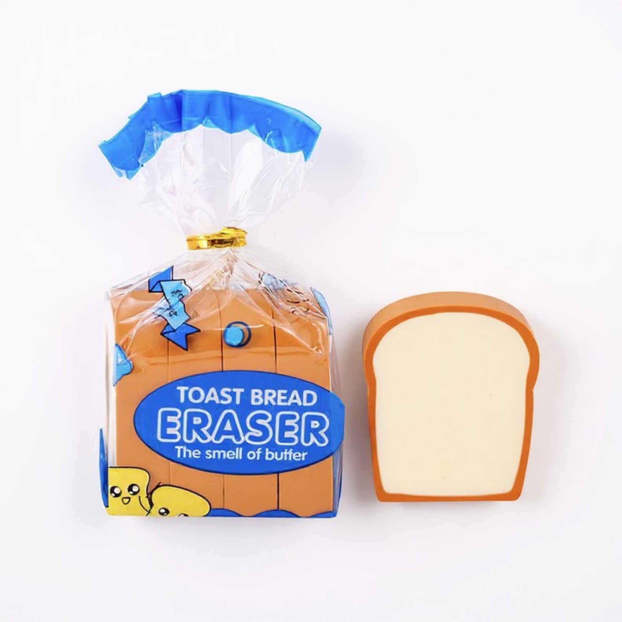 Anna-Kaci 4-Piece Toast Bread Eraser Set with Fun Novelty Packaging and Realistic Design 2.7x1.7x1.2in