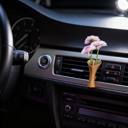 Anna-Kaci Mini Vase Car Air Vent Clip with Artificial Flowers Decorative Car Accessory