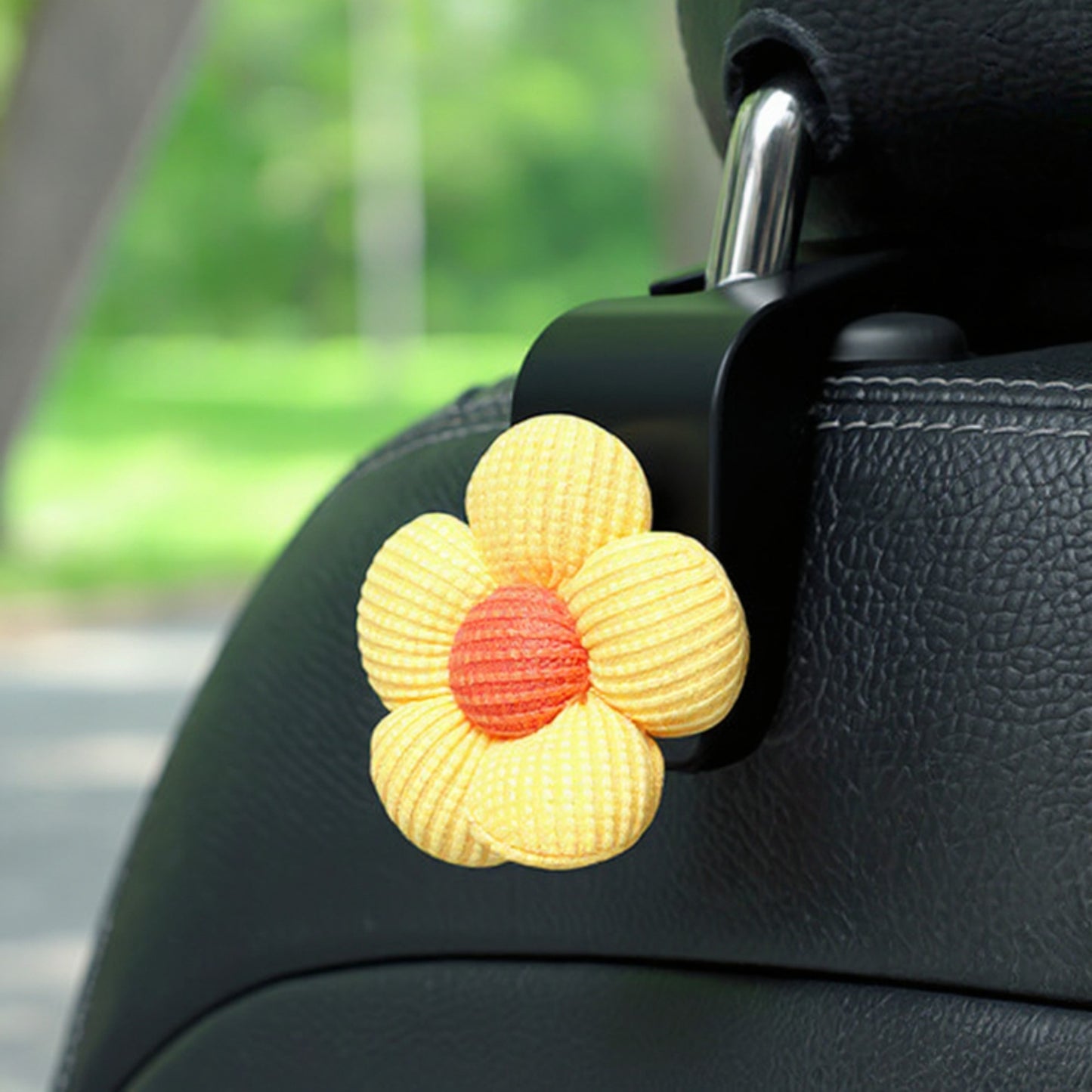 Anna-Kaci Flower Car Seat Headrest Hooks Set for Bag and Purse Hanging Organizer