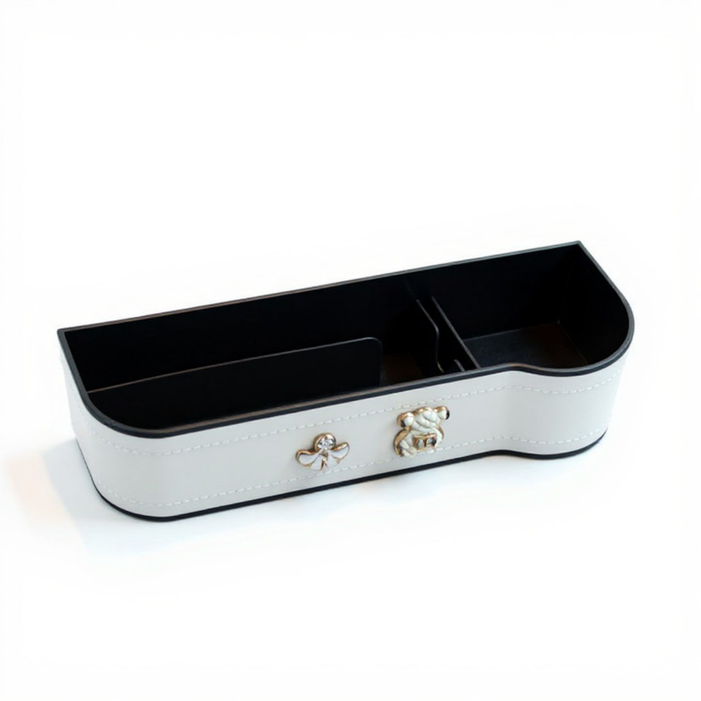 Anna-Kaci Car Seat Gap Organizer Storage Box for Console Side with Sleek Leather Finish