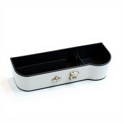 Anna-Kaci Car Seat Gap Organizer Storage Box for Console Side with Sleek Leather Finish