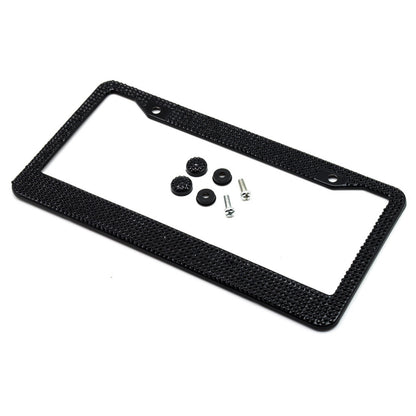 Anna-Kaci Rhinestone License Plate Frame Sparkling Crystal Metal Car Accessory 12x6.5in