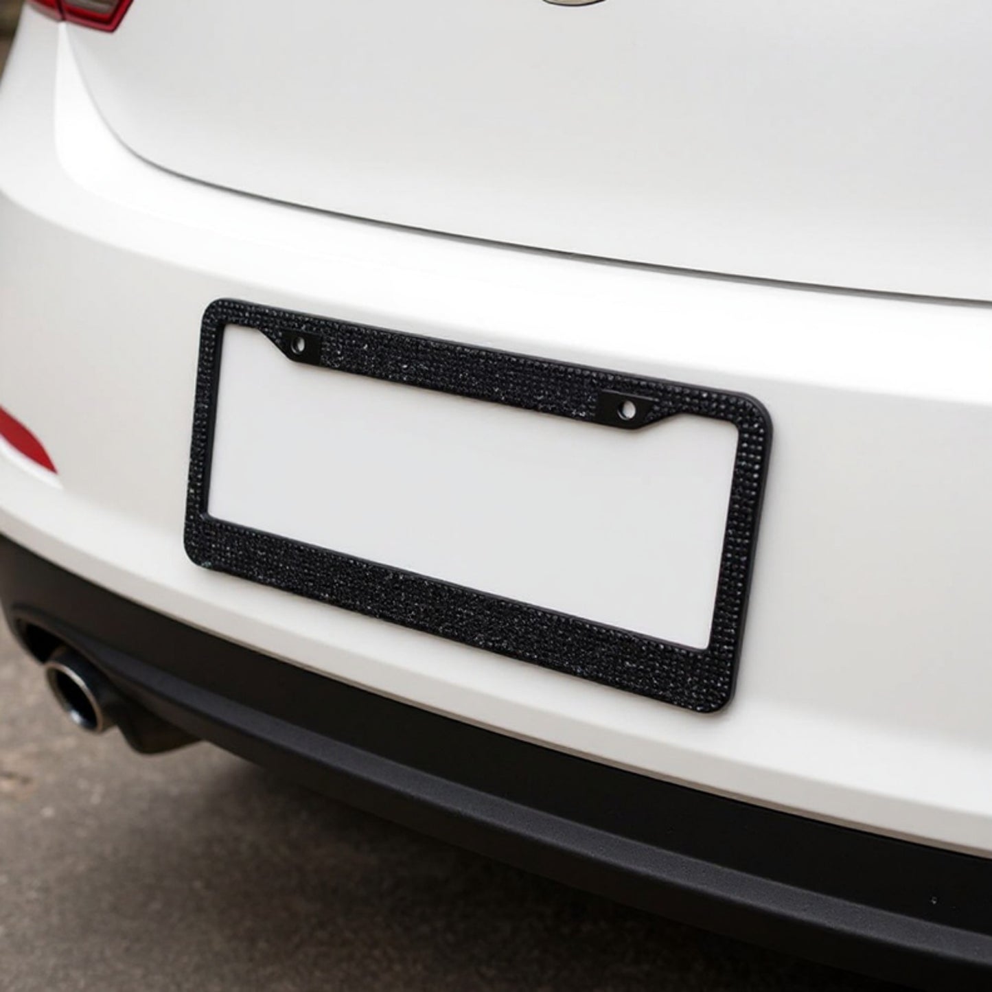 Anna-Kaci Rhinestone License Plate Frame Sparkling Crystal Metal Car Accessory 12x6.5in