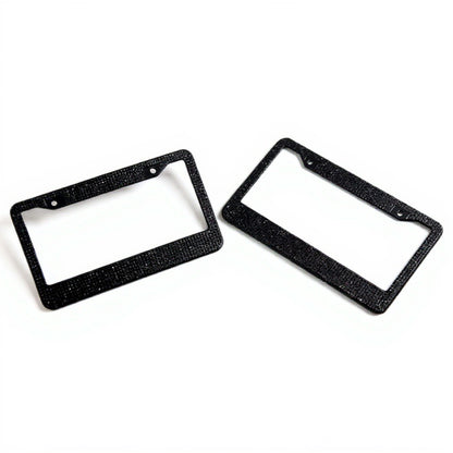 Anna-Kaci Rhinestone License Plate Frame Sparkling Crystal Metal Car Accessory 12x6.5in